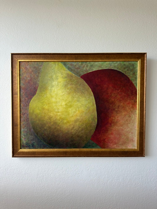 Golden Pear Still Life Painting