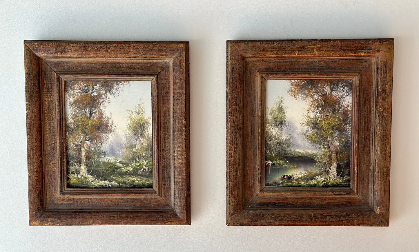 Pair of Vintage Landscape Oil Paintings